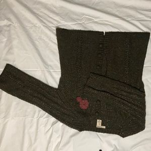 DKNY Jeans Petites Brown cardigan sweater.